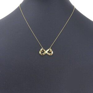 TIFFANY&Co. Double rubbing heart Necklace Paloma Picasso K18 yellow gold 5